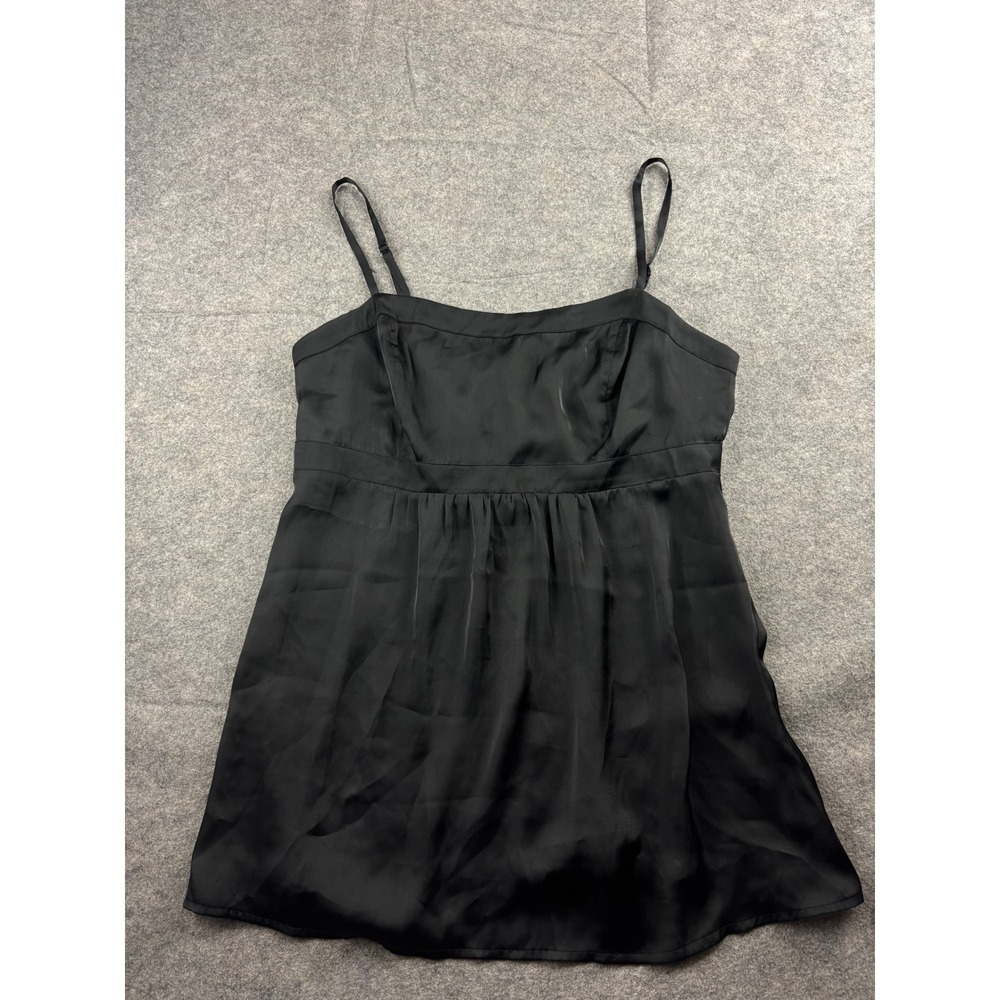 Cabi Black Satin Peplum Camisole Top Adjustable Straps Women 8 Sexy Whimsygoth